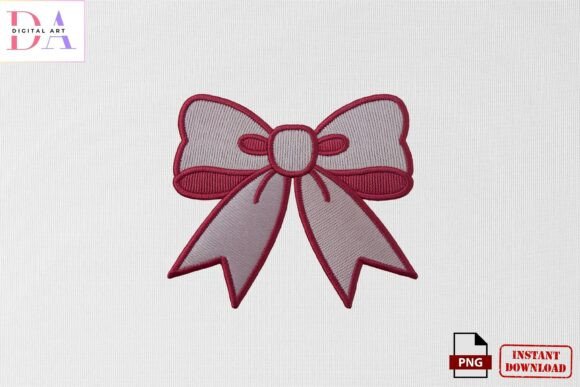 Download Pink Ribbon Bow Embroidery PNG - Ribbon bow embroidery Collection