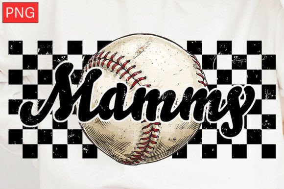 Download Baseball Mammy Checkered Distressed PNG - Mammy Collection