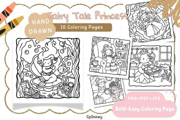 Download Cute Fairy Tale Princess Coloring Pages - Fairy tale princess Collection
