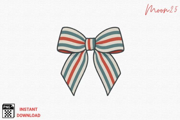 Download Striped Ribbon Bow Embroidery PNG - Ribbon bow embroidery Collection