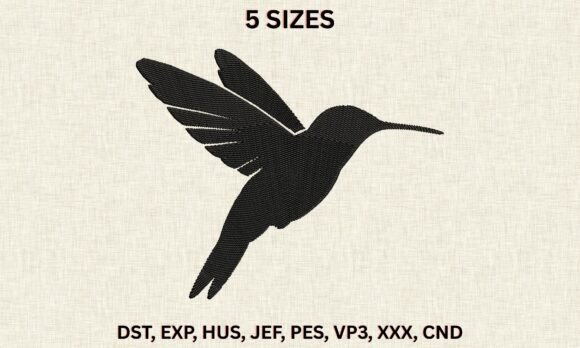Download Hummingbird Bird DST PES Embroidery File - Embroidery file Collection