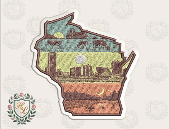Download Layers of Wisconsin Embroidery Files - Embroidery file Collection