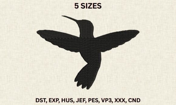 Download Hummingbird Bird DST PES Embroidery File - Embroidery file Collection