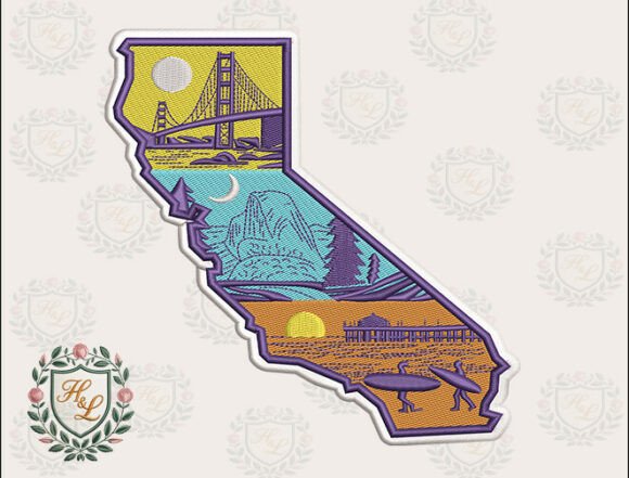 Download Layers of California Embroidery Files - Embroidery file Collection