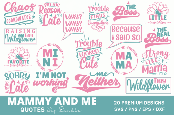 Download Mammy and Me Svg Bundle - Mammy Collection