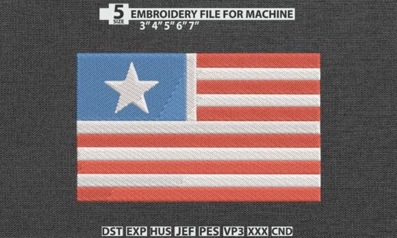 Download USA Flag DST PES Machine Embroidery File - Embroidery file Collection