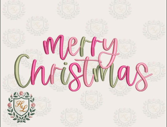 Download Girly Merry Christmas Embroidery Files - Embroidery file Collection