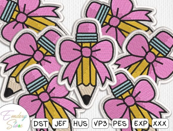 Download School Supplies Patch Embroidery File - Embroidery file Collection