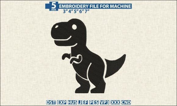 Download Dinosaur Pattern DST PES Embroidery File - Embroidery file Collection