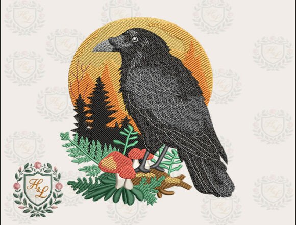 Download Forest Raven Embroidery Files - Embroidery file Collection